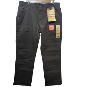 NJ Natural Threads Mens Flex Carpenter Pants Charcoal Gray 36x30 Work Utility